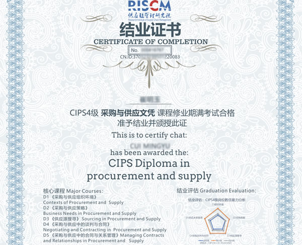 CIPS结业证书